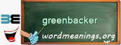 WordMeaning blackboard for greenbacker